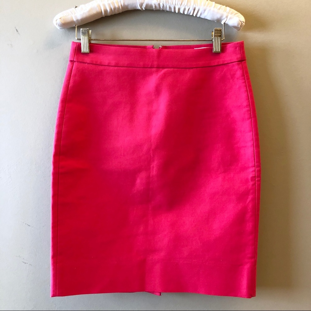 J. Crew No 2 pencil skirt Bright pink